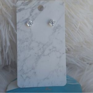 Cubic Zaconia 925 14k Gold Plated Over Silver Studs